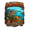 Acadia National Park Landscape Badge