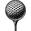 Golf ball on tee