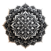 Black and White Mandala Pattern