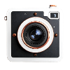 Retro Square Camera Copper Accents