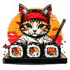 Sushi Katze Kopfband