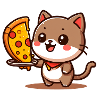 Kätzchen Pizza Freude