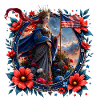 Floral Patriotic Queen