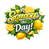 Squeeze the Day Lemon Design