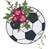 Fußball mit Blumen