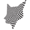Warped Checkered Flux