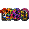 1990 Urbane bunte Graffiti