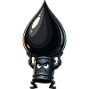 Öltropfen Heldenfigur