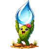 Cactus with Wasserklaer drops