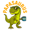 Papasaurus Dinosaur T-Rex Cool Papa