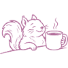 Eichhörnchen Kaffee Illustration Kaffeeliebe