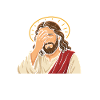 Jesus Facepalm Spruch Sticker