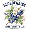 Blueberries Fruit Label Orchard 