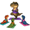 Dino Yoga Leader: Yogamatten Parade