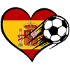Spanien Flagge Fußball mit Herz