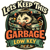 Garbage Low Key Waschbär