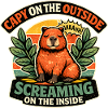 Capybara Outside Inside Screaming