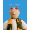Chilling character in summer with sunglassrs.