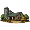 Rural barn with hay