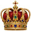King's crown with gemstone shine