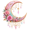 Moonbow roses with crystal pendant