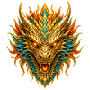 Golden Dragon Head Blaze