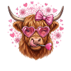Cow with heart glasses