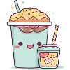 Kawaii drink with sprinkles