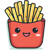 Kawaii French Fries Cartoon