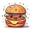 Kawaii Burger Glücksbringer