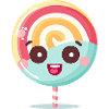 Cute lollipop charm motif