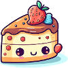 Kawaii cake with fruits