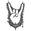 Gothic Rock Hand with Skull Frame