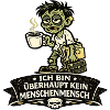 Zombie mit Kaffee und Aktenkoffer