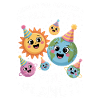 Space Party Planets Cartoon