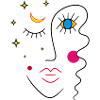 Abstract face day and night