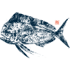 Mahi Mahi with Kanji Stamp
