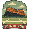Edinburgh Castle Retro Reiseabzeichen Aufkleber