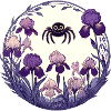 Iris-Garten-Spinnenkreis