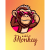 Metal Monkey with Neon Glasses