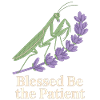 Praying mantis with lavender