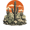 Desert Cactus Sunset