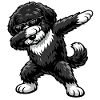 Dabbing Portuguese Water Dog