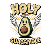 Holy Guacamole Funny Avocado with Halo