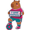 Fußball-Capybara – Abschlagdesign – Fußballfan-Geschenk