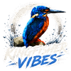 Kingfisher Vibes Bird Design