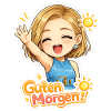 Guten Morgen Chibi Fröhlich