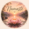 Namaste Sunset Lotus