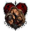 Viking Lovers Heart Motif