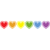 Regebogen Hearts for Gay Pride